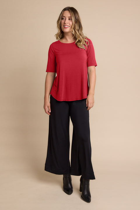 Elbow Swing Tee in Red Berry
