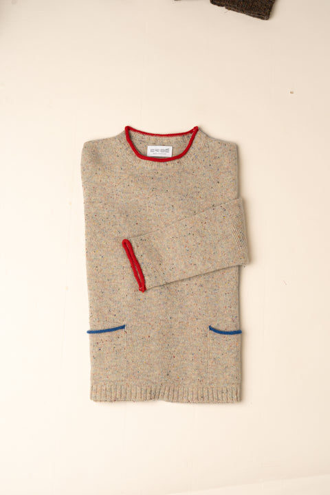 Tweed Nep Sweater in Sand