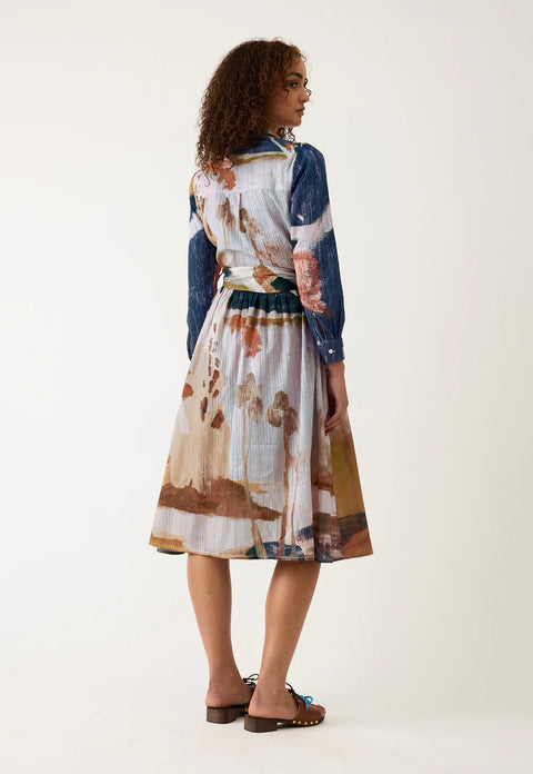 Delphi Dress in Nigh Herons