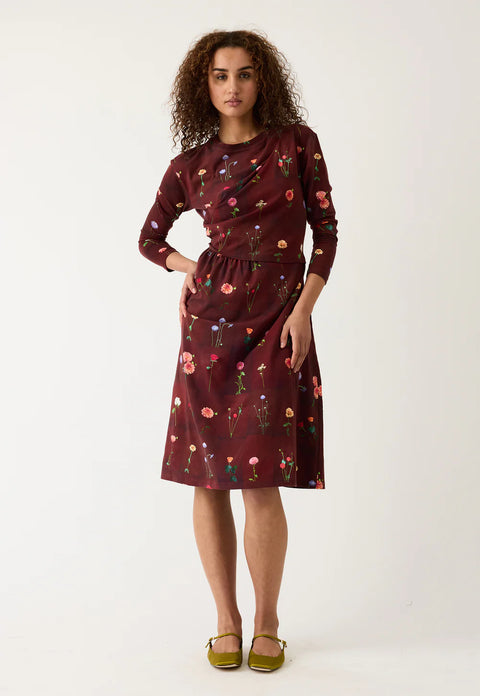 Elena Dress in Bloom Tile