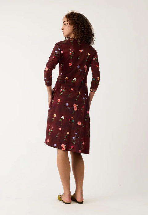 Elena Dress in Bloom Tile