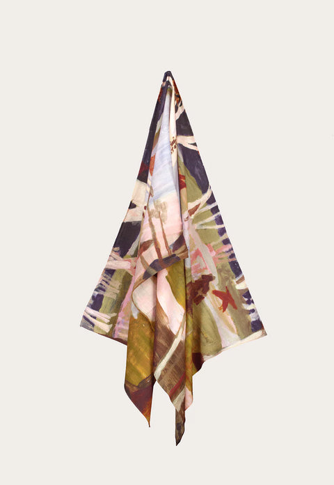 Wool Scarf in Night Herons