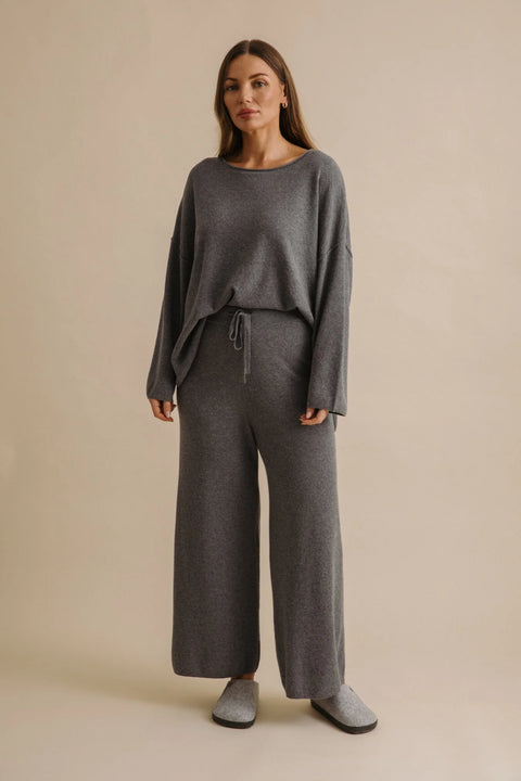 Winter Retreat Merino Cotton Pant in Ash