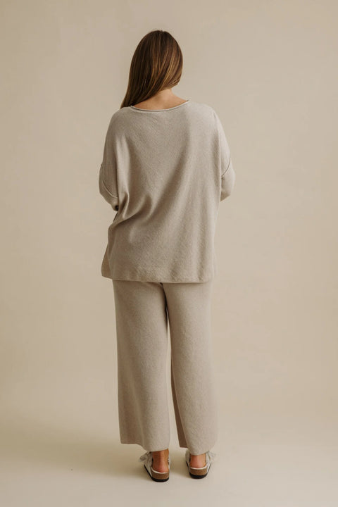 Winter Retreat Merino Cotton Pant in Wheat