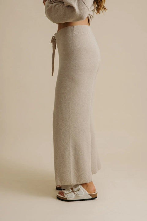 Winter Retreat Merino Cotton Pant in Wheat