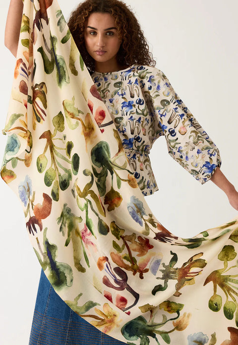 Wool Scarf in Watercolour Collage