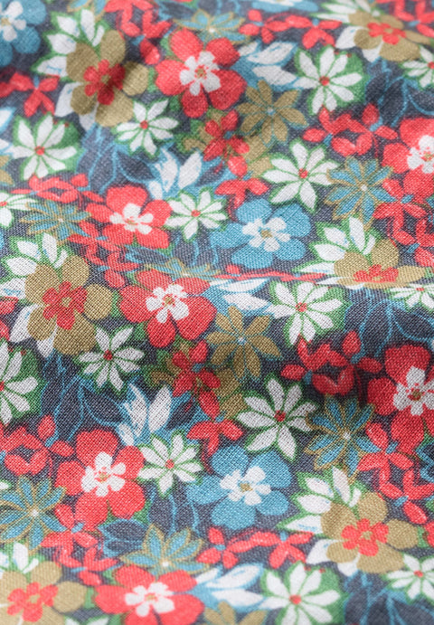 Men's Blue Heron SS Shirt in Seashore Floral Lead