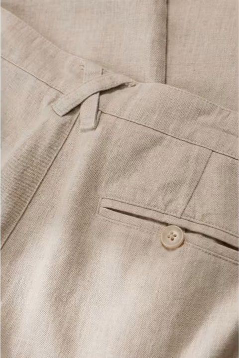 Men's Messack Trouser in Undyed Linen