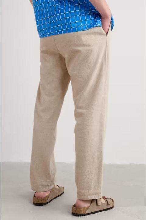 Men's Messack Trouser in Undyed Linen