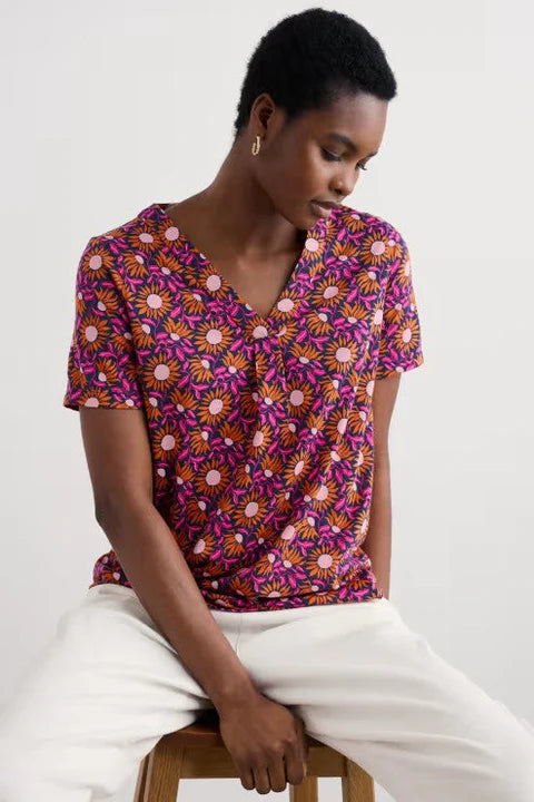Barnoon Top in Bold Sunflower Maritime