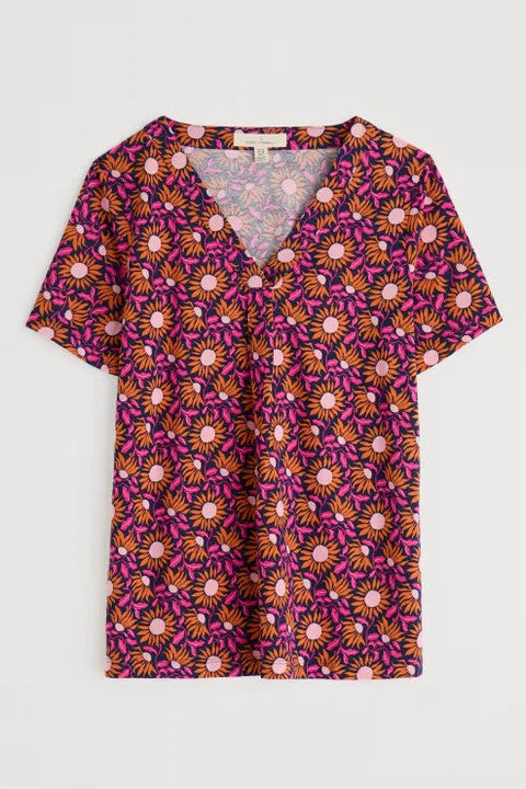 Barnoon Top in Bold Sunflower Maritime