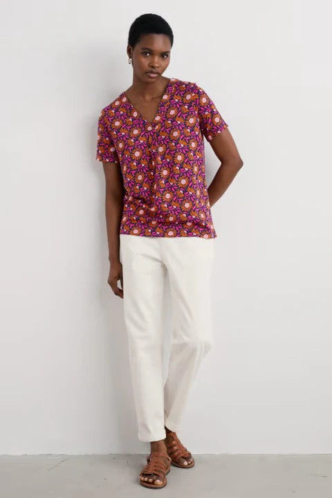 Barnoon Top in Bold Sunflower Maritime