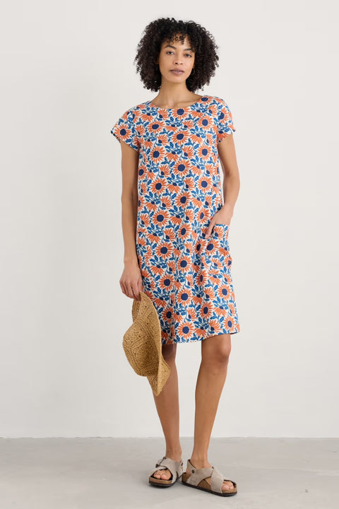 River Cove Dress in Bold Sunflower Chalk