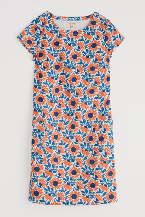 River Cove Dress in Bold Sunflower Chalk