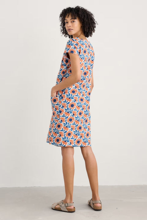 River Cove Dress in Bold Sunflower Chalk