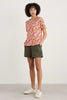Bryher View T-Shirt in Retro Daisies Chalk