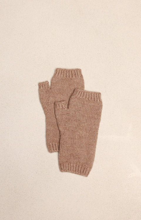 Handknit Baby Alpaca Long Mittens