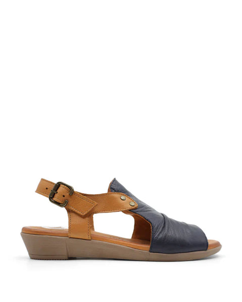 Aliah Sandal in Navy/Coconut