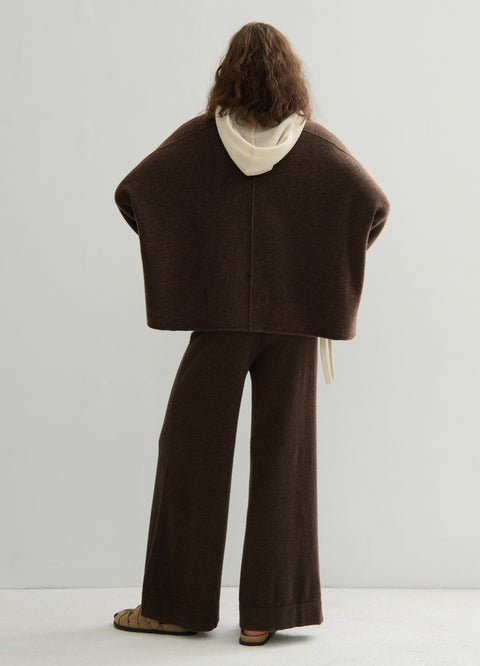 Short Icon Coat in Chocolate