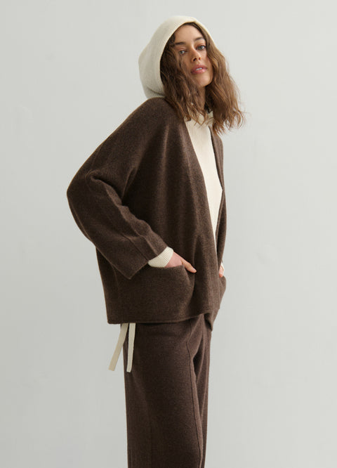 Short Icon Coat in Chocolate