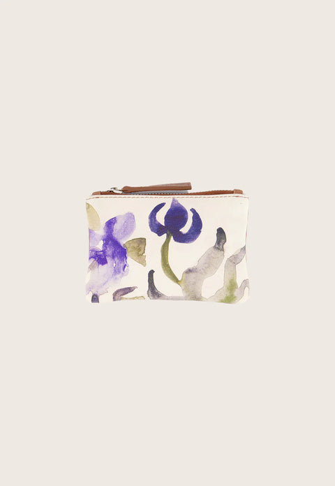 Card Purse in Blue Flower