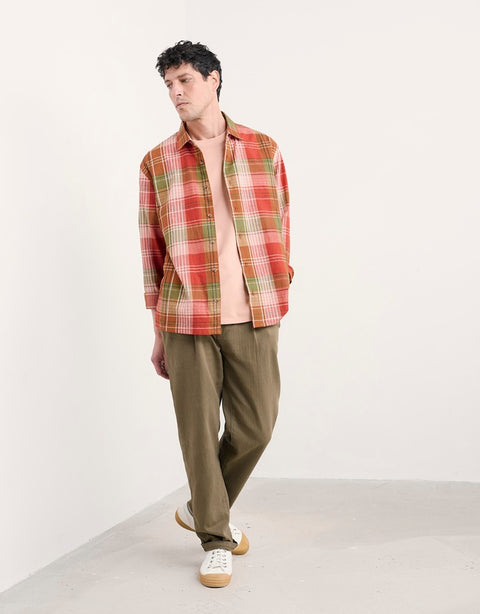 Men's Penmere Shirt in Tangerine Multi