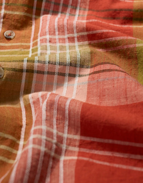Men's Penmere Shirt in Tangerine Multi