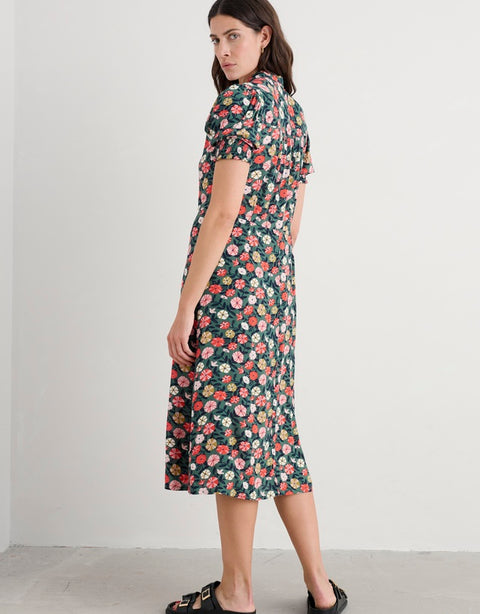 Bridget Dress in Winding Petunias Grove