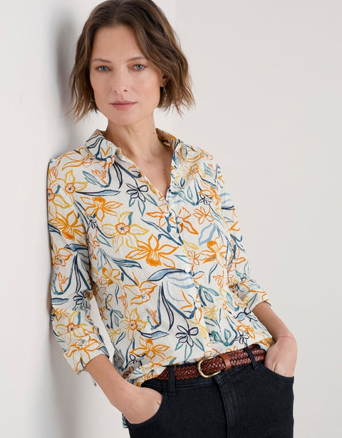 Larissa Shirt in Painted Daffodil Chalk