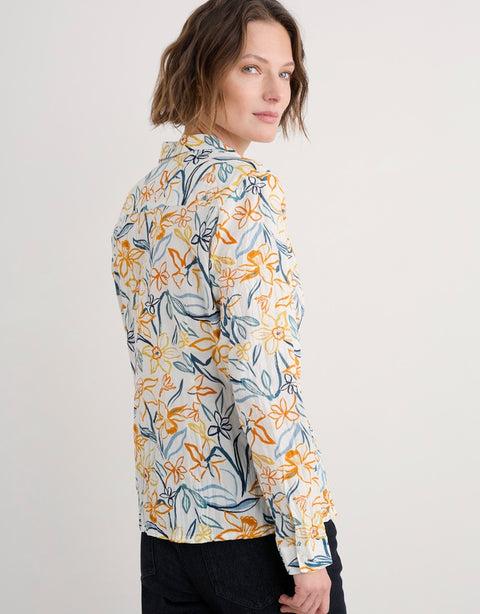 Larissa Shirt in Painted Daffodil Chalk