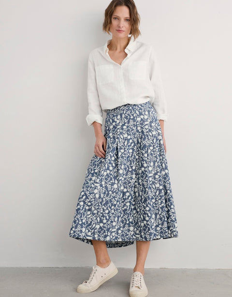 Jamboree Skirt in Shadow Blossom Indigo