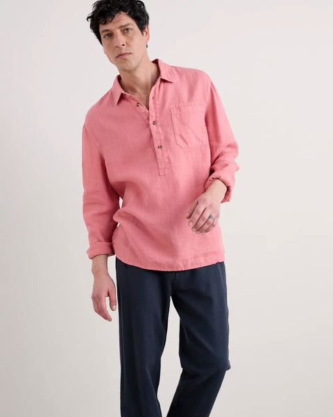 Men's Artist's Shirt in Pink Sky