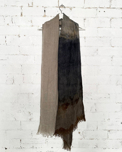 Ania Medium Linen Scarf in Cool Tones