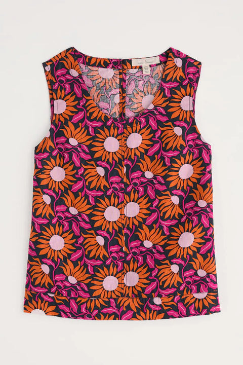 Lighthouse Station Vest in Bold Sunflower Maritime