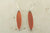 Orange Spear Seaglass Earrings