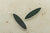 Dark Green Spear Seaglass Earrings