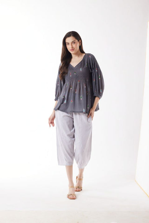 3/4 Sleeve Top in Wandering Folks