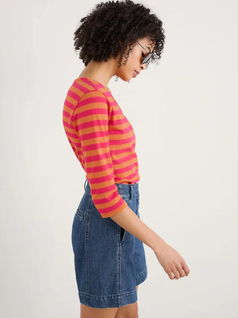 Sailor Top in Scallion Wild Raspberry