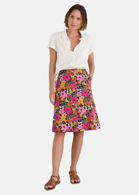 Paint Pot Skirt in Citrus Floral Tulip