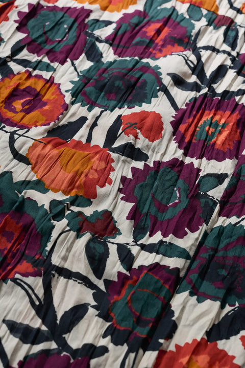 Larissa Shirt in Figurative Floral Aran