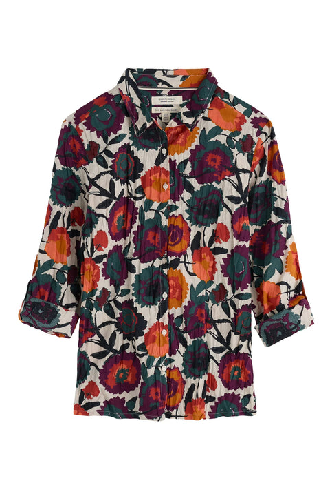 Larissa Shirt in Figurative Floral Aran