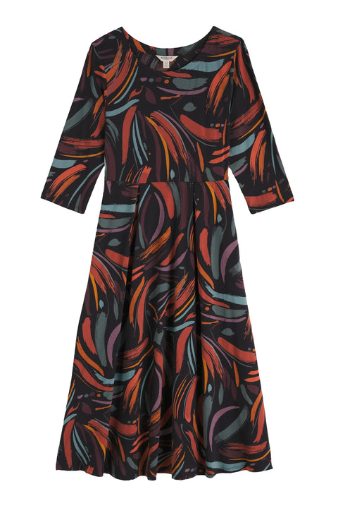 Veronica Dress in Dune Marks Onyx
