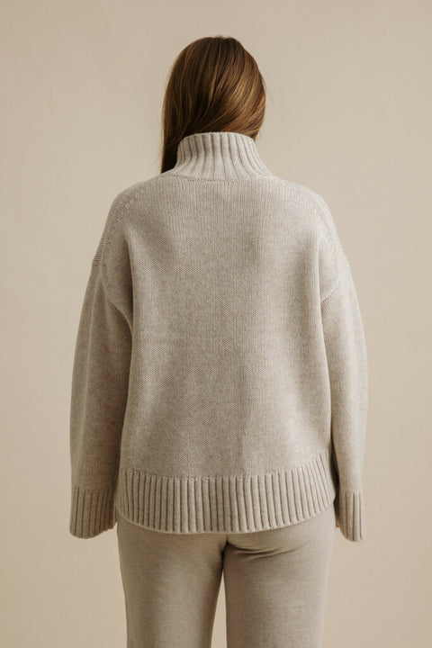 Elevate Mock Neck Pullover in Buckwheat