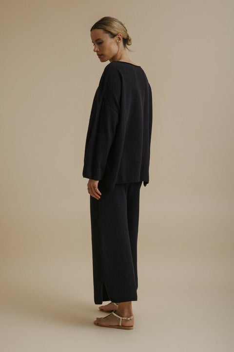 Retreat Cotton Twist Pant in Deep Ocean