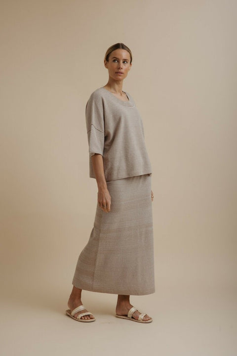 Retreat Cotton Twist Tee in Sunset