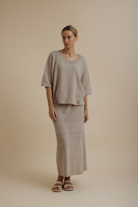 Retreat Cotton Twist Tee in Sunset