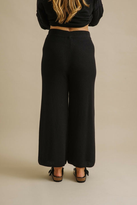 Winter Retreat Merino Cotton Pant in Noir