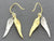 Asherah Wings Earrings 22kt Gold & Stirling Silver