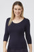 3/4 Sleeve Scoop Top in French Navy
