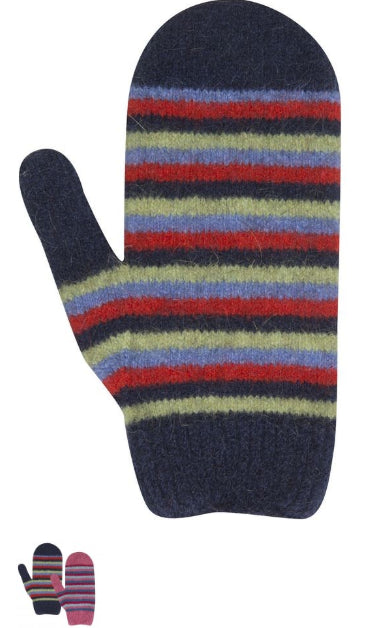 Striped Mittens in Assorted Colours